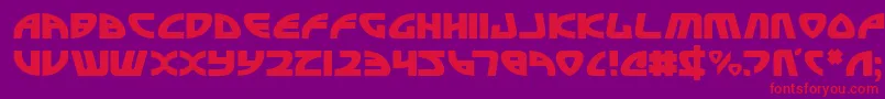 OfficerDomenic-Schriftart – Rote Schriften auf violettem Hintergrund
