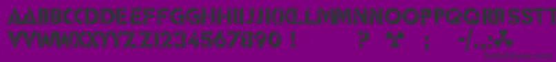 Icbm Ss 25 Font – Black Fonts on Purple Background