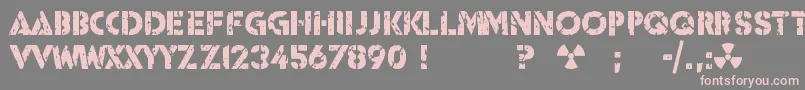 Icbm Ss 25 Font – Pink Fonts on Gray Background