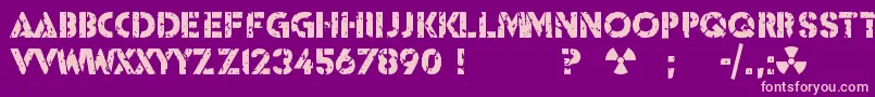 Icbm Ss 25 Font – Pink Fonts on Purple Background
