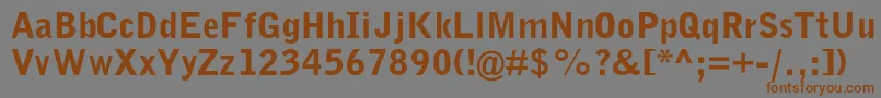 Weitere Informationen zur GrotesquemtstdBlack-Schriftart GrotesquemtstdBlack-Schriftart – Braune Schriften auf grauem Hintergrund