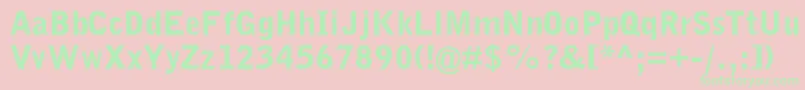 GrotesquemtstdBlack Font – Green Fonts on Pink Background