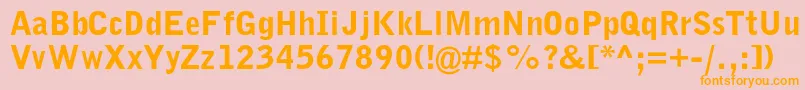 GrotesquemtstdBlack Font – Orange Fonts on Pink Background