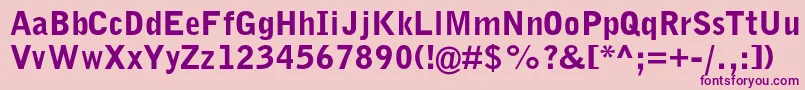 GrotesquemtstdBlack Font – Purple Fonts on Pink Background