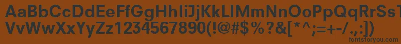 フォントParallaxSsiBold – 黒い文字が茶色の背景にあります