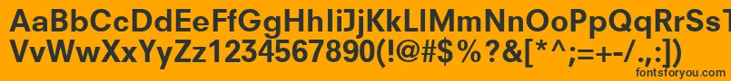 ParallaxSsiBold Font – Black Fonts on Orange Background