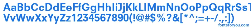 フォントParallaxSsiBold – 白い背景に青い文字