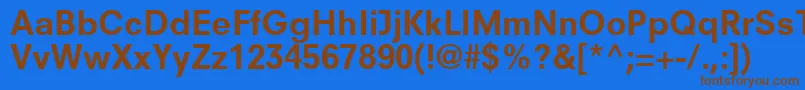 Шрифт ParallaxSsiBold – коричневые шрифты на синем фоне