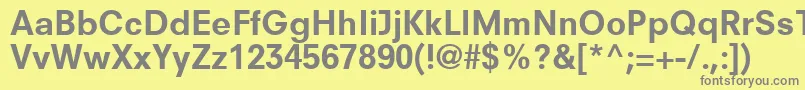 フォントParallaxSsiBold – 黄色の背景に灰色の文字