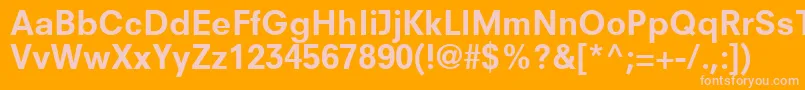 ParallaxSsiBold-Schriftart – Rosa Schriften auf orangefarbenem Hintergrund