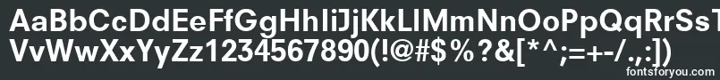 フォントParallaxSsiBold – 黒い背景に白い文字