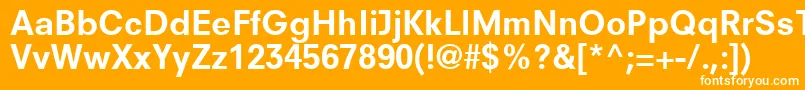 フォントParallaxSsiBold – オレンジの背景に白い文字