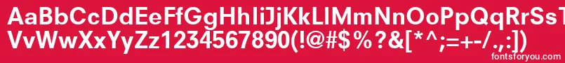 Czcionka ParallaxSsiBold – białe czcionki na czerwonym tle