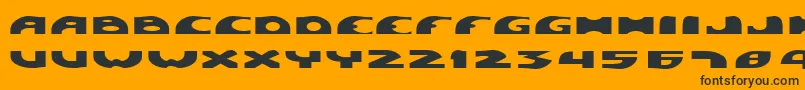 Pigsty-fontti – mustat fontit oranssilla taustalla