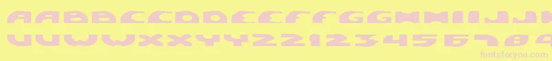 Pigsty Font – Pink Fonts on Yellow Background