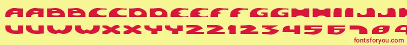 Pigsty-fontti – punaiset fontit keltaisella taustalla