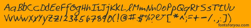 Lehn158 Font – Black Fonts on Orange Background