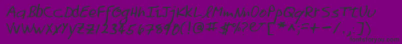 Fonte Lehn158 – fontes pretas em um fundo violeta