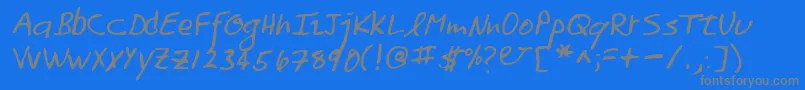 フォントLehn158 – 青い背景に灰色の文字