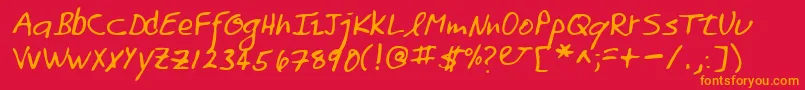 Шрифт Lehn158 – оранжевые шрифты на красном фоне