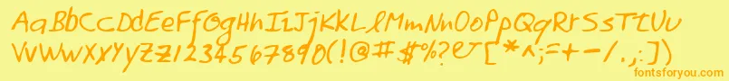 Шрифт Lehn158 – оранжевые шрифты на жёлтом фоне