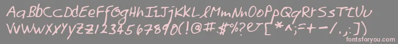 Шрифт Lehn158 – розовые шрифты на сером фоне