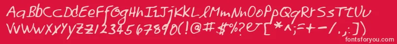 Шрифт Lehn158 – розовые шрифты на красном фоне