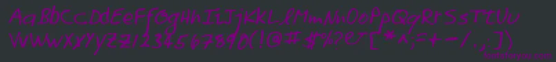 Шрифт Lehn158 – фиолетовые шрифты на чёрном фоне