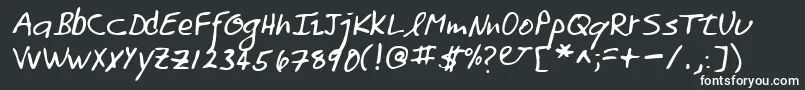 Шрифт Lehn158 – белые шрифты на чёрном фоне