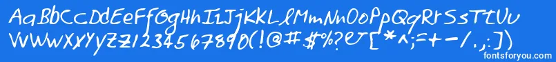 Шрифт Lehn158 – белые шрифты на синем фоне
