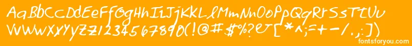 Lehn158 Font – White Fonts on Orange Background