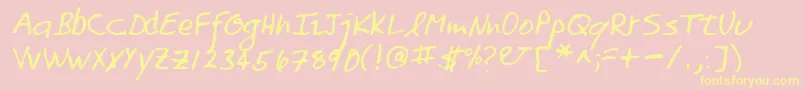 Шрифт Lehn158 – жёлтые шрифты на розовом фоне