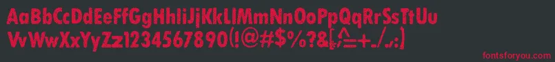 Stuckbrayers Font – Red Fonts on Black Background