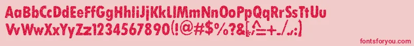 Stuckbrayers Font – Red Fonts on Pink Background