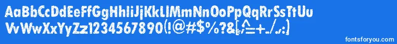 Stuckbrayers Font – White Fonts on Blue Background