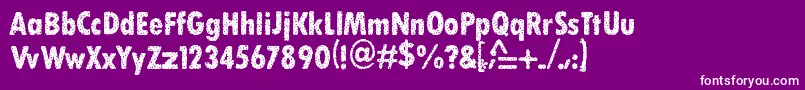 Stuckbrayers-fontti – valkoiset fontit violetilla taustalla