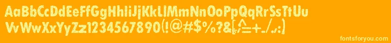 Stuckbrayers Font – Yellow Fonts on Orange Background
