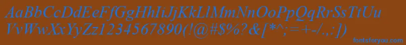 fuente TimesNewRomanItalic – Fuentes Azules Sobre Fondo Marrón