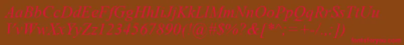 TimesNewRomanItalic Font – Red Fonts on Brown Background