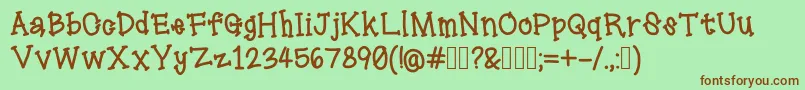 Lollipop Font – Brown Fonts on Green Background