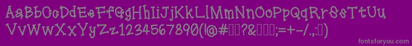 Lollipop-Schriftart – Graue Schriften auf violettem Hintergrund