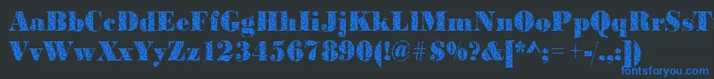 fuente BodonistrokesRegular – Fuentes Azules Sobre Fondo Negro