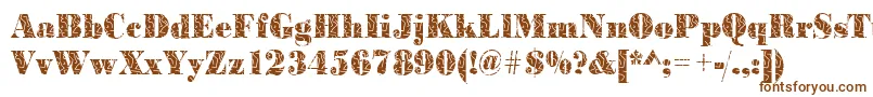 BodonistrokesRegular Font – Brown Fonts on White Background