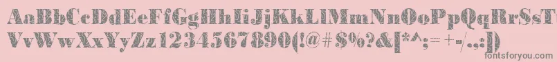 BodonistrokesRegular-Schriftart – Graue Schriften auf rosa Hintergrund