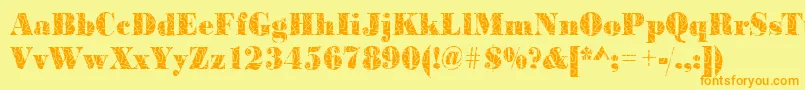 fuente BodonistrokesRegular – Fuentes Naranjas Sobre Fondo Amarillo