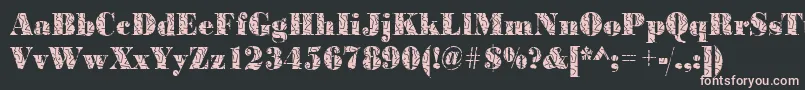 Fonte BodonistrokesRegular – fontes rosa em um fundo preto