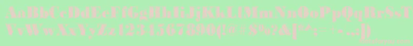 BodonistrokesRegular Font – Pink Fonts on Green Background