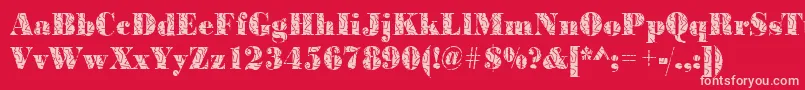 Шрифт BodonistrokesRegular – розовые шрифты на красном фоне