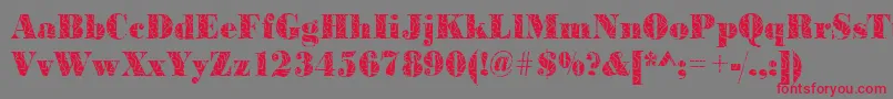 BodonistrokesRegular Font – Red Fonts on Gray Background