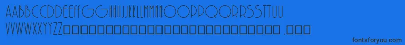 SolarRegular Font – Black Fonts on Blue Background